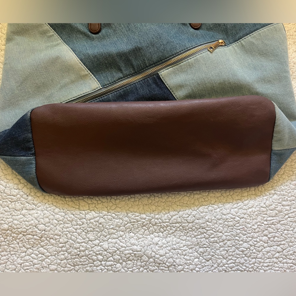 Denim Patchwork Tote Bag - image 5